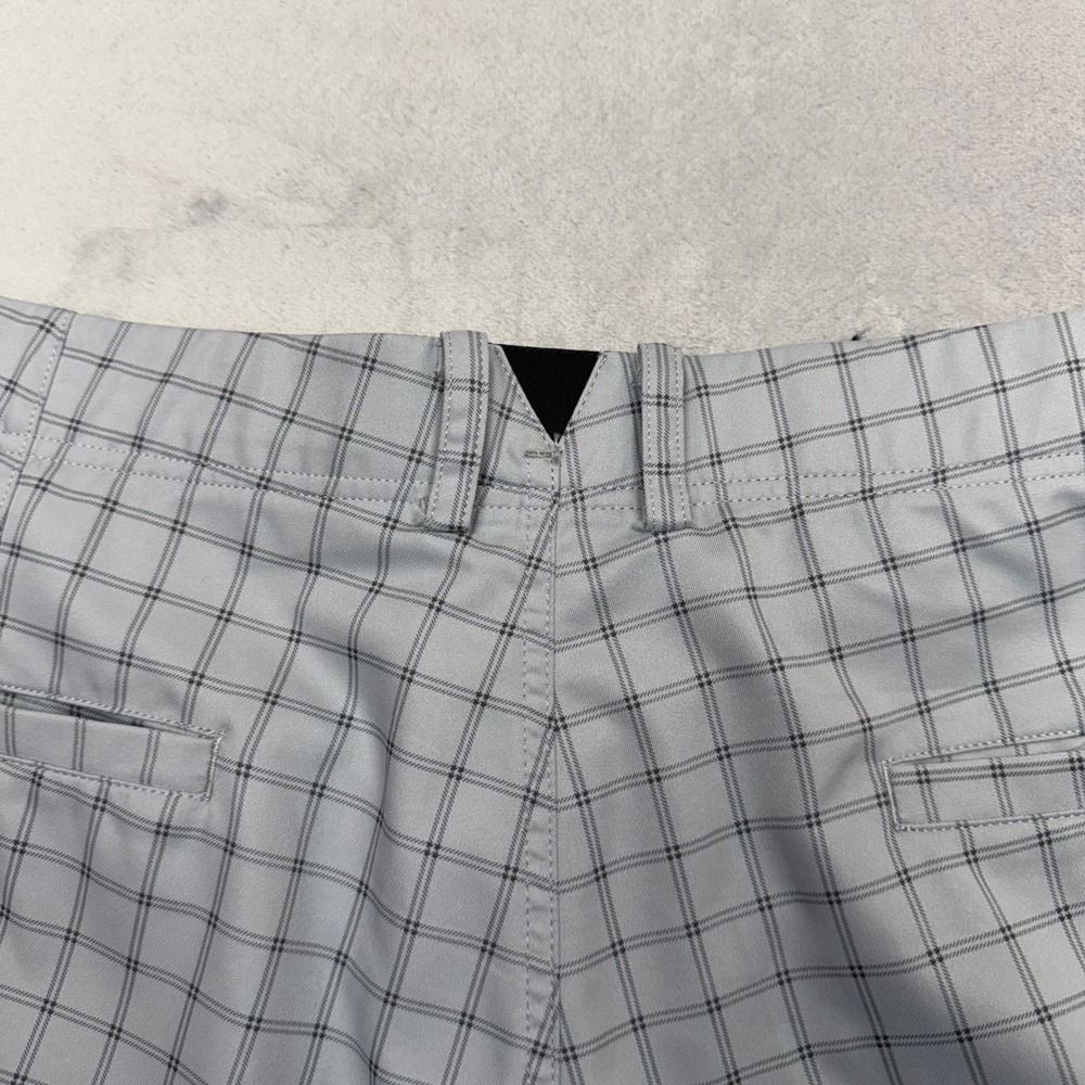 Nike Golf Shorts Mens 42 Grey Plaid Dri-FIT Standard Fit Flat Front 0626-0378 - Picture 6 of 11